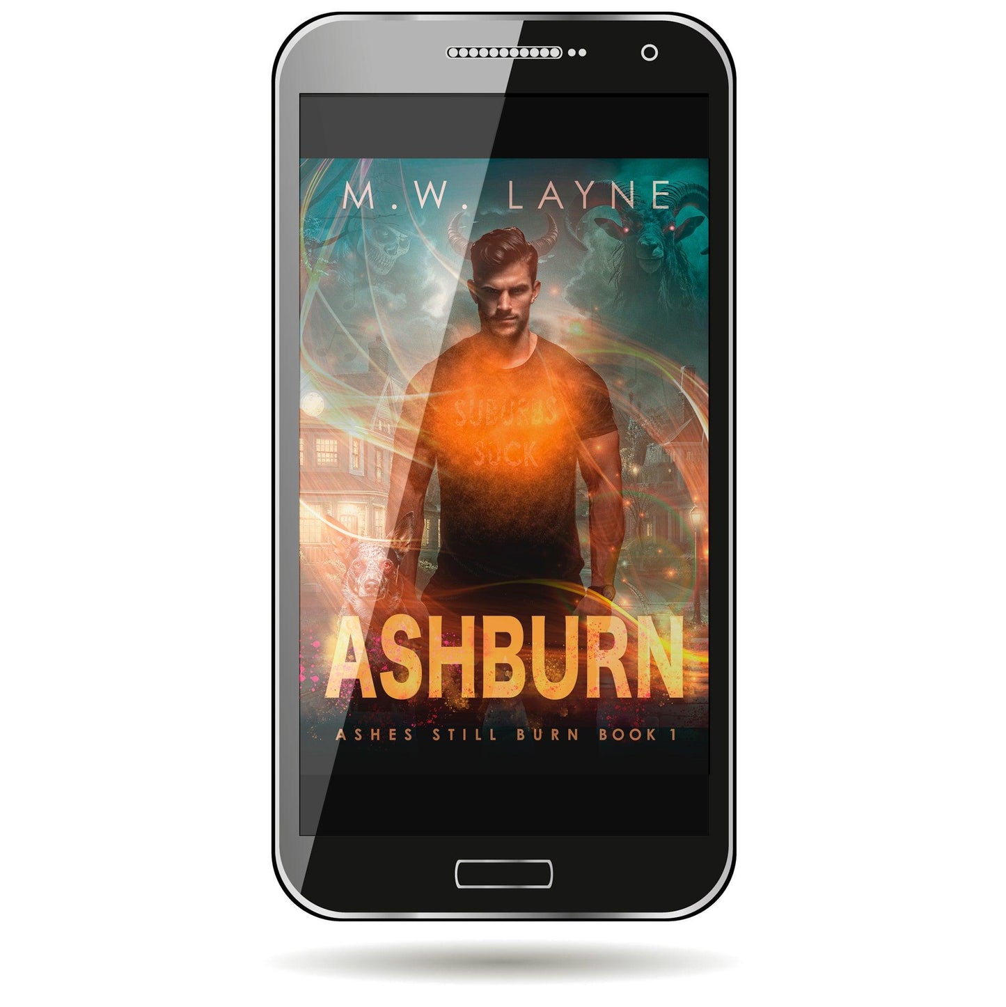 Cover for Ashburn ebook shown on mobile phone